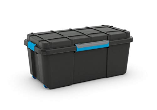 Kis Scuba Box L - 78 X 39,5 X 35 H Nero/ Man. Azz.Grigio