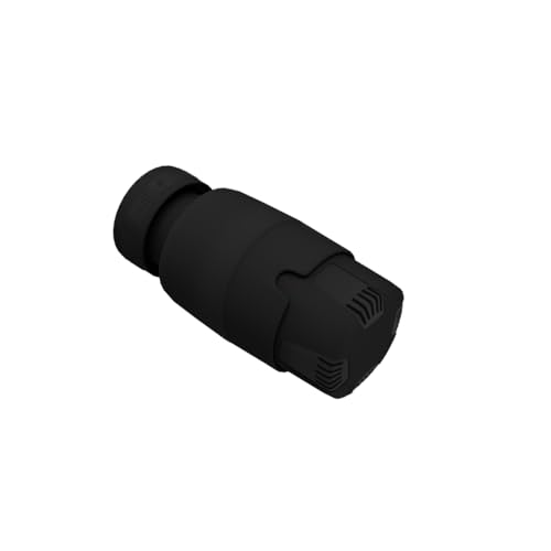 Kiamami Valentina - Testa Termostatica D'Arredo | Abs Materiale | Per Scaldasalviette Idraulici | Finish Nero Opaco