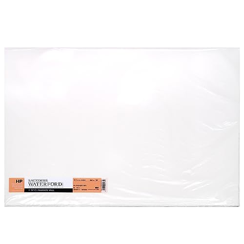 St Cuthberts Mill Confezione Pz 10 Foglio Saunders Waterford Cm. 56X76 Gr/190 Mq Extrabianco Grana Satinata 100% Cotone
