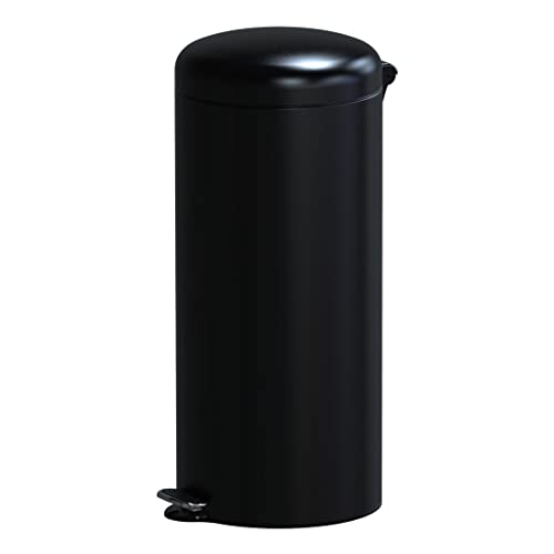 Kitchen Move Urban-Pattumiera Da Cucina A Pedale, 30 L, Colore: Nero, Ø29 X H66 Cm, In Acciaio Inox, Con Secchio, Inossidabile Abs, 29 Cm