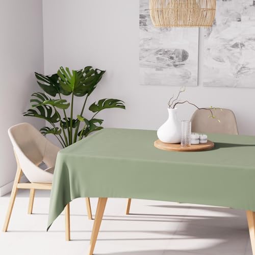Soleil D'Ocre Tovaglia Antimacchia, Verde (Kaki), 140 X 300 Cm