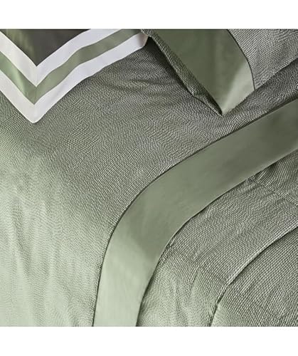 Fazzini Sashiko Completo Copripiumino - Taglia: 2 Piazze,Colore: Sashiko Verde