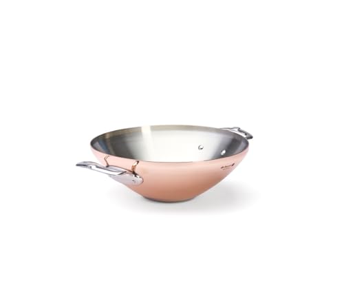 De Buyer Industries 6247.32 - Wok In Rame, Con 2 Manici, 32 Cm