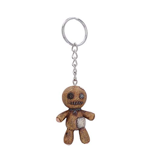 Nemesis Now Portachiavi Bambola Voodoo Dark Curse, Resina, Marrone, 6 Cm