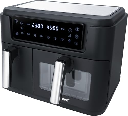 Steba Doppel-Heißluftfritteuse Hf 9500 Duo (Schwarz, 2.400 Watt, Timer)