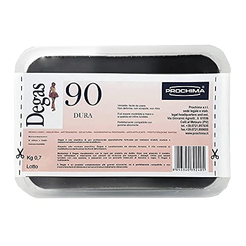 Prochima, Degas 90 (Extra Dura), Plastilina Di Uso Professionale A Base Di Cere, Ideale Per Realizzare Modelli E Sculture, Non Deforma, Non Screpola E