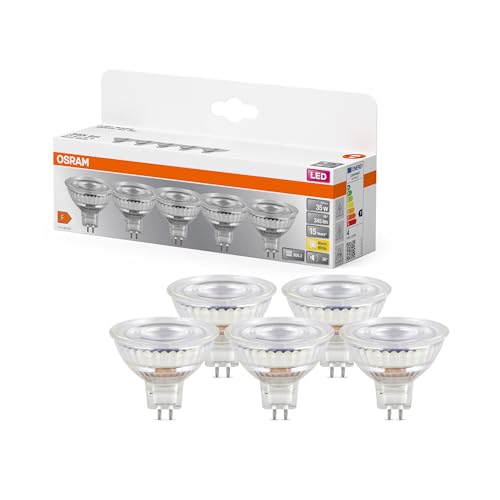 Osram Led Base Mr16, Confezione Vantaggiosa Con 5 Lampadine A Bassa Tensione, Sostituisce Le Tradizionali Lampadine Riflettori Da 35W, Bianco Caldo (2