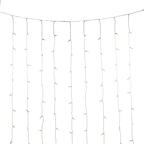 Konstsmide Christmas Led Light Curtain / 2 X 2 Metri/Outdoor Or Indoor (Ip44) / Trasparente Cable, Bianco Caldo