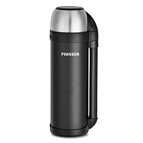 Pioneer Flasks Svg-1800Bk Pioneer-Thermos Termico, 1800 Ml/1,8 L, In Acciaio Inox 18/10, Mantiene Le Bevande Calde Per 8 Ore, Colore: Nero, Inossidabi