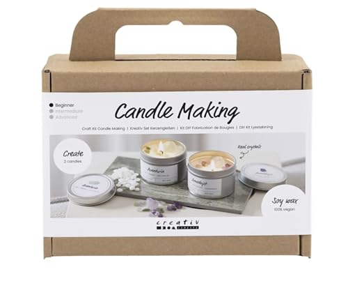 Mini Craft Kit Candle Making, Cream, Off White, Soy Candles, 1 Pack