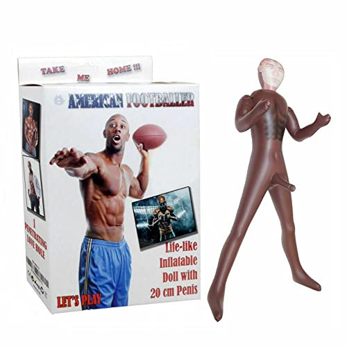 America Footballer Bambolo Gonfiabile Maschio Nero Sportivo