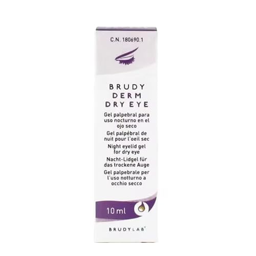 Brudylab - Brudy Derm Dry Eye Gel 10 Ml - Gel Idratante Notte Per La Pelle Delle Palpebre - Cura Degli Occhi Secchi - Idrata E Decongestiona La Pelle