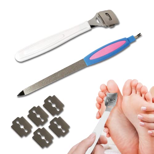 Kit Per Pedicure, Raschietto Per Tallone, Rasoio Per Calli Tagliacalli, Lima Per Piedi Scrubber Raspa Per Pelle Morta Ruvida, Piedi Screpolati, Set Pe