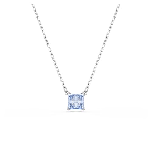 Swarovski Pendente Matrix, Taglio Squadrato, Blu, Placcato Rodio