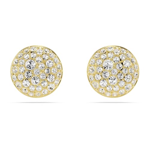 Swarovski Orecchini A Lobo Meteora, Bianchi, Placcato Color Oro
