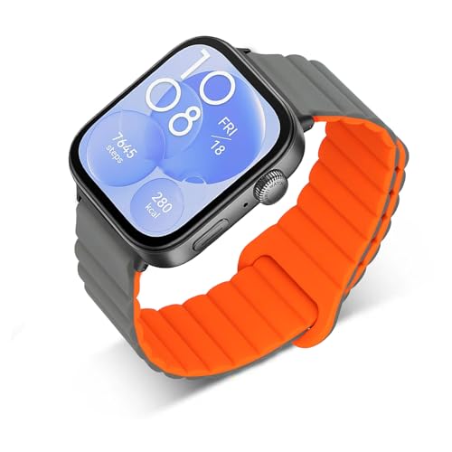 Lxury Cinturino In Silicone Per Huawei Watch Fit 3, Uomini E Donne, Con Movimento Magnetico, Compatibile Con Huawei Watch Fit 3, Cinturino Per Orologi
