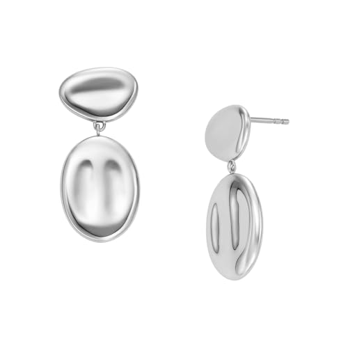 Skagen Anja Pebbles Skj1852040 - Orecchini Da Donna In Acciaio Inossidabile, Taglia Unica, In Acciaio Inossidabile, Senza Pietra Preziosa, Talla Única