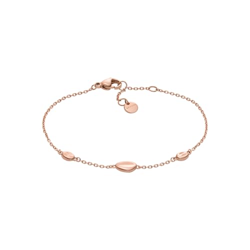 Skagen Bracciale Da Donna Anja Pebbles In Acciaio Inox Oro Rosa, Skj1848791, Misura Unica, Acciaio Inossidabile, Nessuna Pietra Preziosa