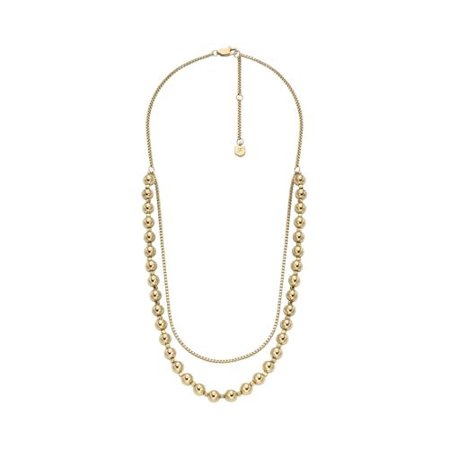Fossil Ja7248710 - Collana Da Donna In Acciaio Inox, Colore: Oro, Length: 410Mm+50Mm, Width: 6Mm, Acciaio Inossidabile, Nessuna Pietra Preziosa
