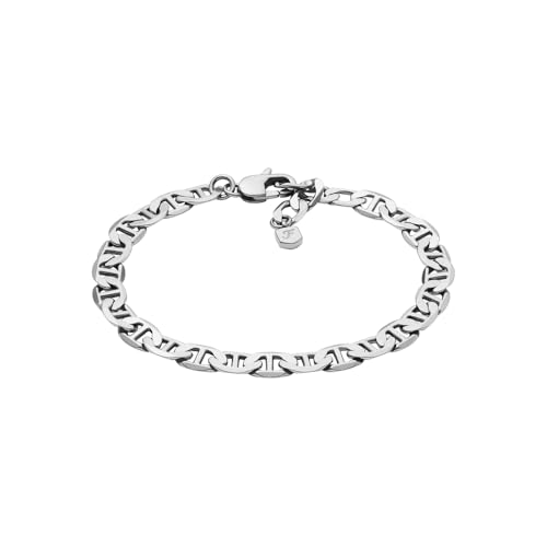 Fossil Bracciale Unisex Heritage Silver In Acciaio Inox, Ja7239040, Taglia Unica, In Acciaio Inossidabile, Non È Una Pietra Preziosa, Talla Única, Acc