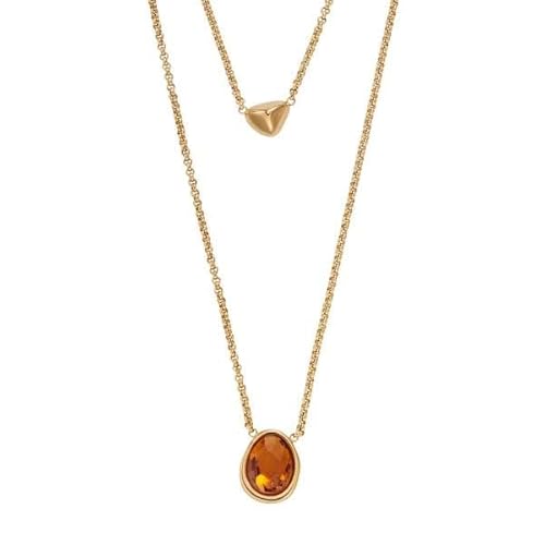 Skagen Collana Da Donna, Ciondolo In Acciaio Inossidabile, Oro Rosa