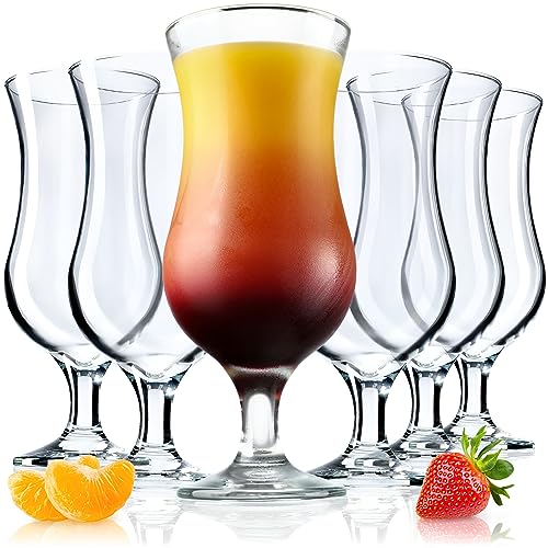 Kadax Bicchieri Da Cocktail, 460 Ml, In Vetro Resistente, Lavabili In Lavastoviglie, Set Da 6 Pezzi, Per Cocktail, Acqua, Frullati (6 X 460 Ml, Clemen