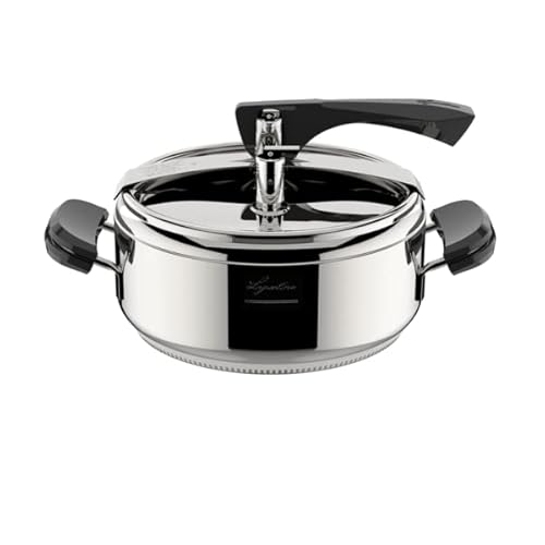 Lagostina Casseruola A Pressione La Classica Lagofusion, Pentola A Pressione Ø 22 Cm, Capacità 3,5L, Con Cestello, Ricettario Ed Ecodose, Manici In Ba