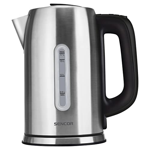 Sencor Swk1760Bk Bollitore Elettrico, 2400 W, 1.7 Litri, Silver/Nero