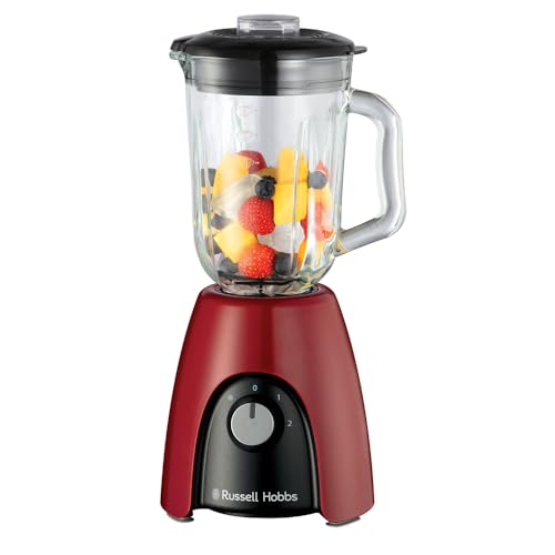 Russell Hobbs Frullatore, [Smoothie] Mixer Per Succhi & Pappe (Caraffa In Vetro Da 1,5L, 2 Velocità & Impostazioni A Impulsi, Lame In Acciaio Inox, Se