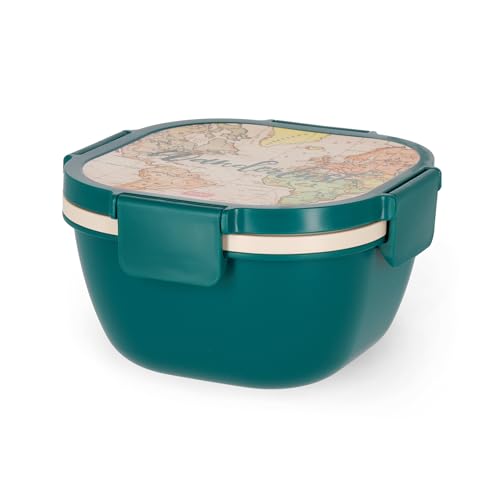 Legami - Contenitore Porta Pranzo, Lunch Box, 1 Forchetta E 1 Porta Condimenti Inclusi, Porta Pranzo Ermetico, A Prova Di Perdite, Capacità 1700 Ml, T