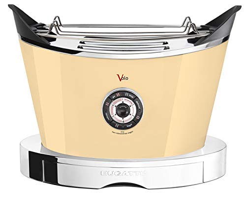 Bugatti, Volo, Tostapane Elettronico, 4 Funzioni, 6 Livelli Di Tostatura, Design Innovativo, Corpo In Acciaio Inox, Pinze Per Toast E Pane Non Incluse