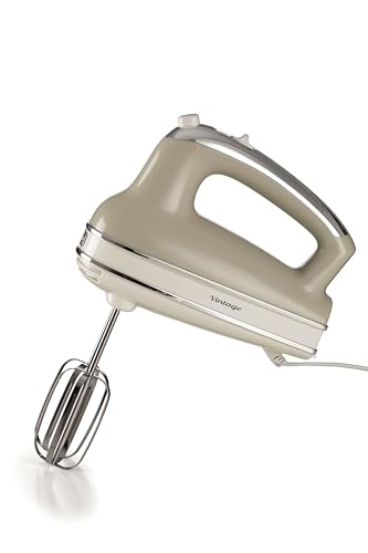 Ariete 1548 Sbattitore Vintage, 450W, 5 Velocità, Funzione Turbo, 2 Fruste, Beige