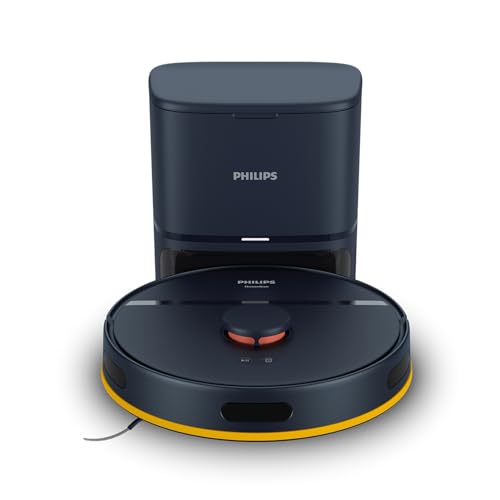 Philips Homerun Serie 2000: 2-In-1 Robot Aspirapolvere E Lavapavimenti Con 2700Pa Di Aspirazione & 130Min Autonomia, Navigazione Laser, Stazione Auto-