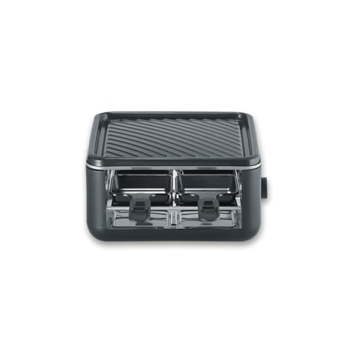 Severin - Raclette Grill Con 4 Padelle Con Rivestimento Antiaderente E Funzione Click-Stow 800 W Nero Rg 2360