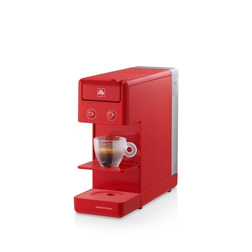 Illy Cafè, Macchina Da Caffè Y3.3 Rossa Compatibile Con Capsule Iperespresso Per Caffè Espresso E Americano