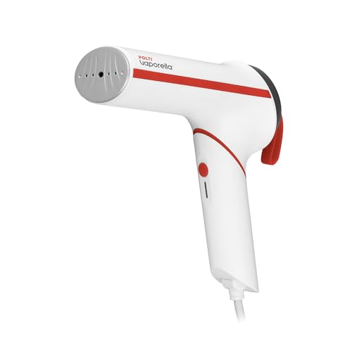 Polti Vaporella Vertical Styler Gsm50R, Ferro Da Stiro Verticale Portatile Con Manico Pieghevole, Potenza 800 W, Riscaldamento In 30 Sec, Bianco E Ros