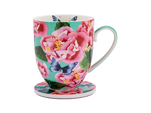 Set Mug Con Sottobicchiere Posey Camellia Dreams 400Ml Livellara