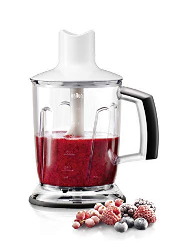 Braun Mq40 Accessorio Frullatore E Tritaghiaccio Con Base Antiscivolo E Lame In Acciaio Inox Per Minipimer Mq3, Mq700, Mq5 Con Sistema Easyclick, 1,25
