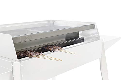 Cuocispiedini Per Barbecue A Carbone Etna E Etna Maxi In Acciaio Lisa Luxury