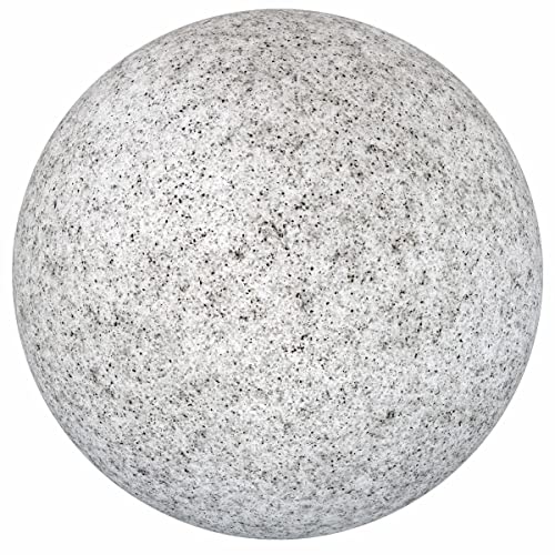 Lampada Per Esterno A Sfera Effetto Pietra In Plastica Hdpe Grigia Di Ø 60X60 Cm - Lolahome
