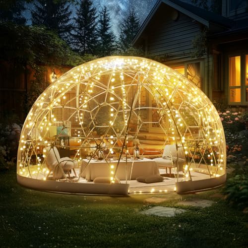 Vevor Tenda A Cupola Copertura Da 2,9 M Tenda Da Campeggio A Cupola Per Esterni, Igloo Da Giardino Con Finestra Trasparente, Copertura Impermeabile Tr