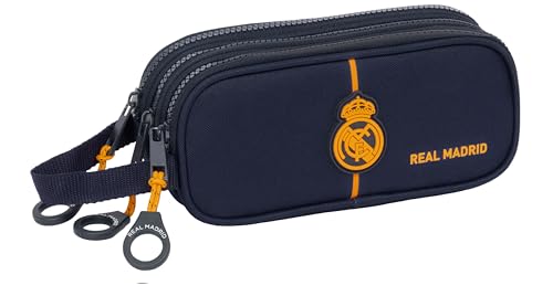 Safta Real Madrid, 24/25, Astuccio Triplo Cerniera, Astuccio Per Bambini, Ideale Per Bambini Dai 5 Ai 14 Anni, Comodo E Versatile, Qualità E Resistenz