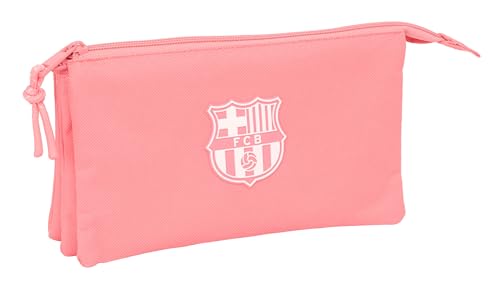 Safta F.C.Barcelona - Astuccio A Tre Pezzi, Per Bambini, Ideale Per Bambini In Età Scolastica, Comodo E Versatile, Qualità E Resistenza, 22 X 3 X 12 C