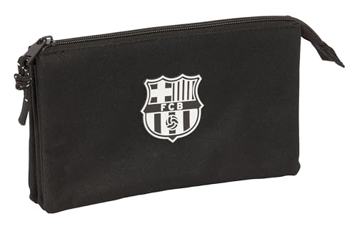 Safta F.C.Barcelona - Astuccio A Tre Pezzi, Per Bambini, Ideale Per Bambini In Età Scolastica, Comodo E Versatile, Qualità E Resistenza, 22 X 3 X 12 C
