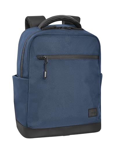 Comix U - Zaino Business, Con Tasca Imbottita Per Pc O Tablet 13'', 2 Tasche Laterali Con Elastico, Tasca Frontale Con Zip, Retro Ergonomico In Mesh,