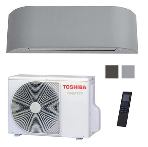 Climatizzatore Condizionatore Monosplit Hybrid Toshiba Haori Light/Dark Gray 12000/13000 Btu Inverter R-32 Wi-Fi A+++/A+++