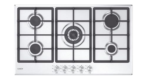 Piano Cottura 5 Fuochi A Gas 86 Cm Colore Inox Moderna - Chg93Wx/1