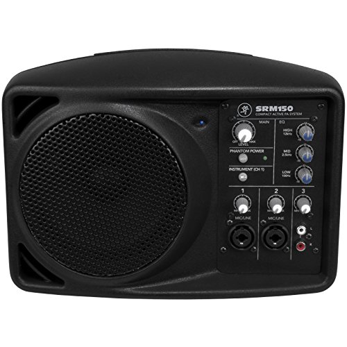 Mackie Srm150 - Monitor Cassa Attiva Con Eq A 3 Bande E Mixer A 3 Canali Da 150W, Nero