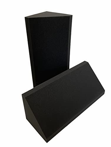 6 Bass Trap Lisce 80X30X30 Triangoli Trappole Basse Frequenze Audio 6 Pezzi