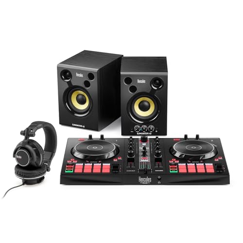 Hercules Dj Essentials Kit – Kit Tutto-In-Uno Per Imparare L’Arte Del Dj – Software E Tutorial Inclusi
